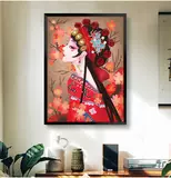 2023 Новое алмазное бурение древнее ветры Huadan Living Room Китайская приливная оперная 5D Плачковая буровая спальня -