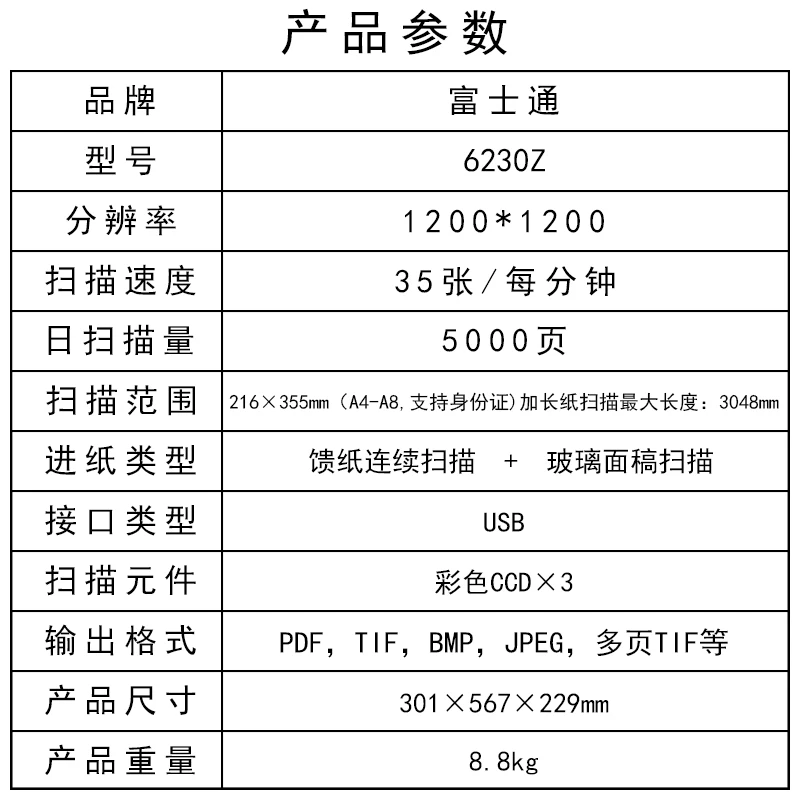 Сканер Fujitsu fi-6230Z/6240/7280 с двусторонней непрерывной подачей бумаги + сканер-лентяйка (плоской панели)