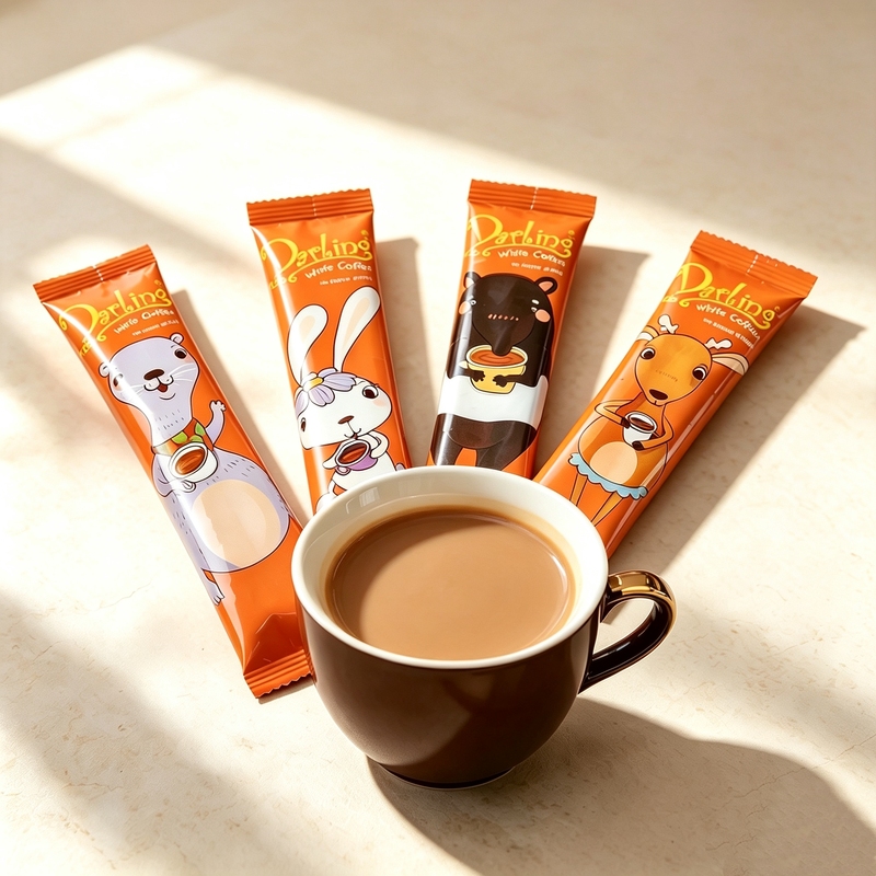 Dear Delin, Cappuccino White Coffee 3-in-1 Instant Coffee Imported 30g*80 Packs Available at Costco