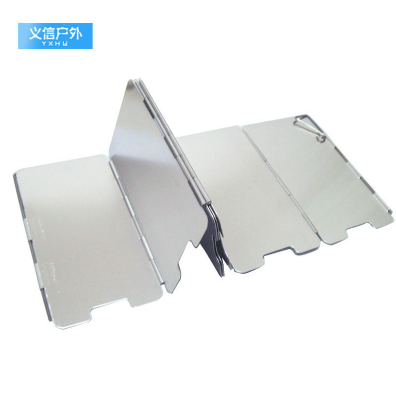 Outdoor cooking wind deflector Mini 9-piece stove wind deflector Camping wind deflector Flat air folding wind deflector