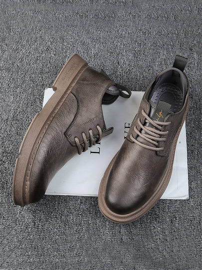 Martin boots men's low-top British style versatile men's casual leather shoes men's work boots spring and autumn men's shoes autumn