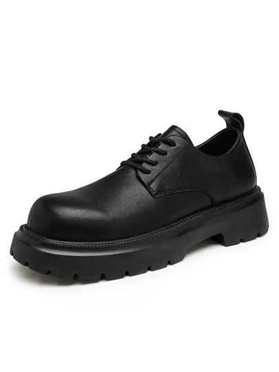 Derby shoes men's spring men's shoes increased workwear thick-soled Martin boots low-top formal wear business casual large leather shoes