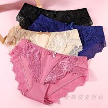 Sexy Lace women Panties Pure Cotton low waist ice silk underpants women