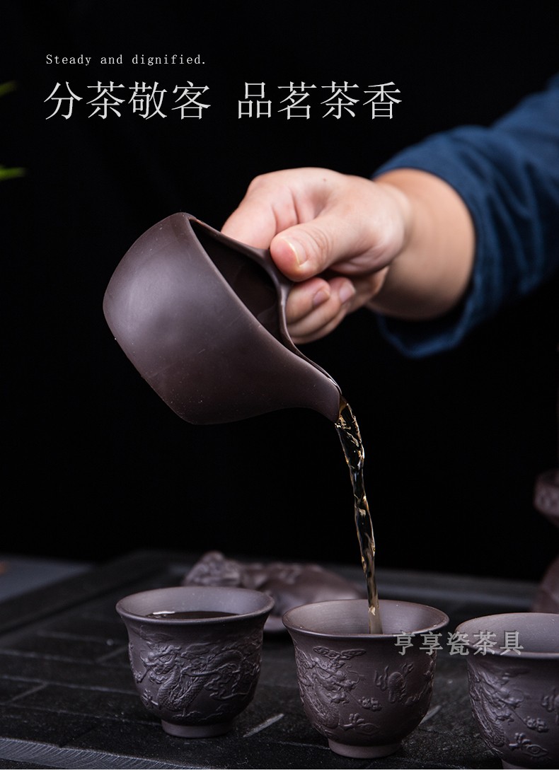 Shu of violet arenaceous lazy stone mill semiautomatic fortunes ceramic kung fu tea sets tea caddy fixings