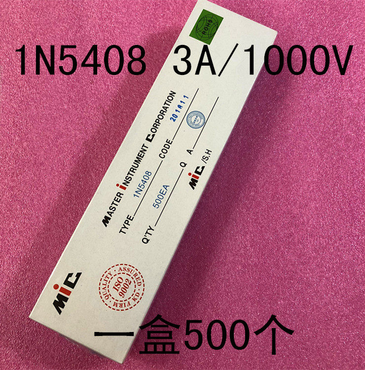 1N5408 rectifier diode IN5408 3A 1000V DO-27 MIC 1 box of 500