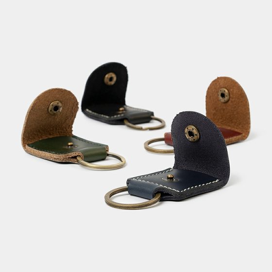 没有名字原创二层疯马皮钥匙扣简约迷你零钱包男女硬币包装逼神器