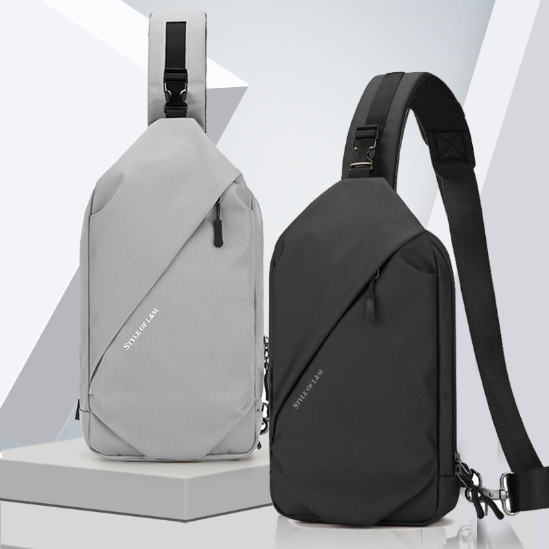 2022 New Slanted Satchel Men's Chest Bag Fashion Men's Bag Tide Card Sports Small Bag Casual Single Shoulder Bag Men's Bag Satchel Bag