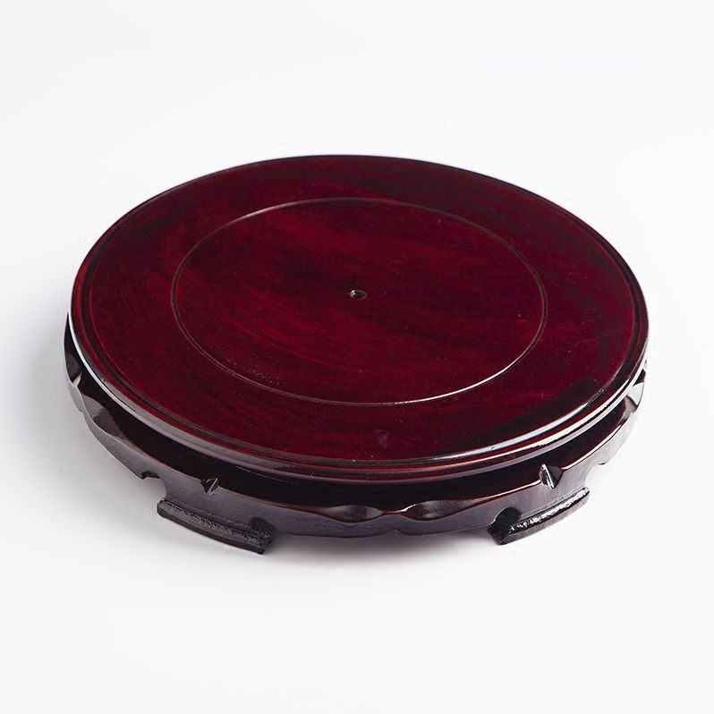 Nursery Anti Slip Mat Fish fish Buddha Pendulum Pieces Base Solid Wood Chicshi Incense Stove Wood Rotatable Ornamental Decorative Vase