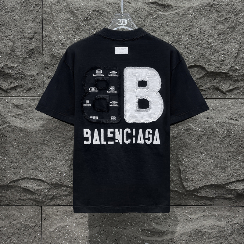 Light Luxury Trendy Brand Niche Design Personalized Washed Limited Edition Letter Embroidery Loose Short-Sleeve T-Shirt Unisex Summer Trend