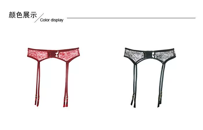 Châu Âu và Mỹ ren openwork sexy cám dỗ garter mỏng đồ lót phụ nữ lưới gạc vớ dài garter set