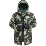 Камуфляжное демисезонное длинное пальто, рабочий пуховик, большой размер, средней длины