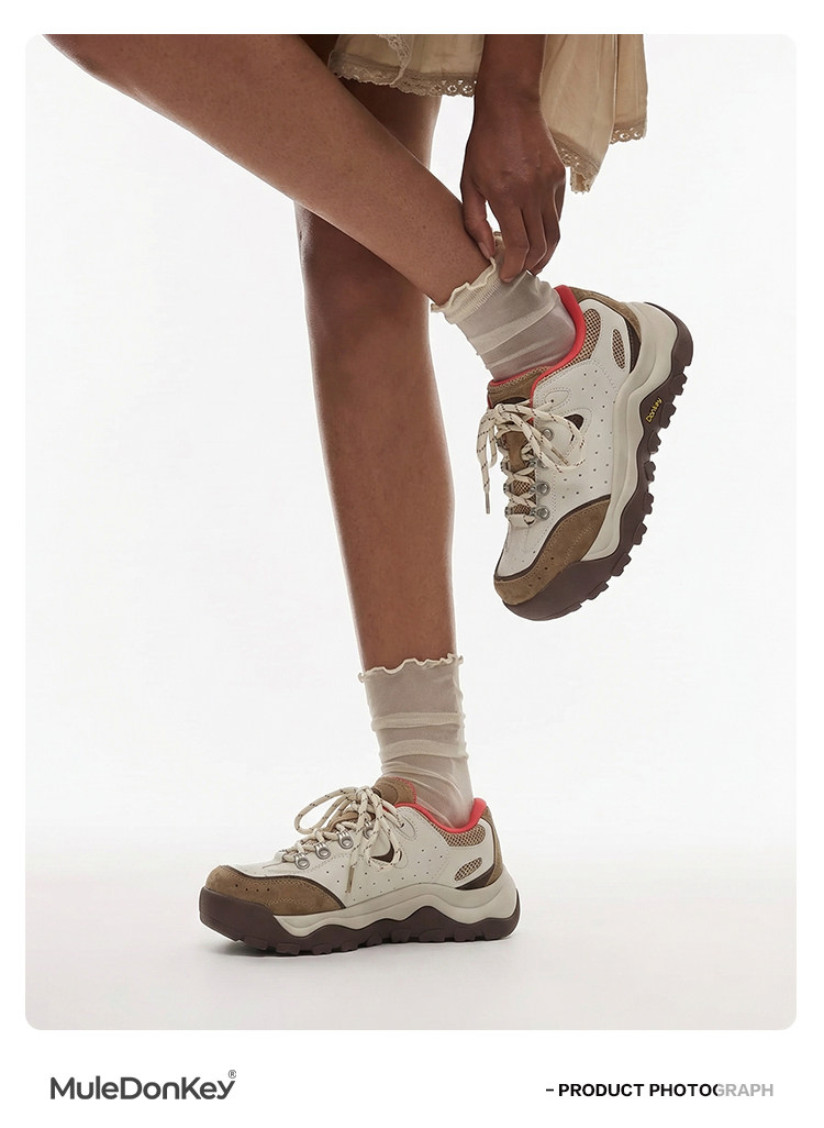 Mule Donkey Chunky Lace-Up Trail Sneaker