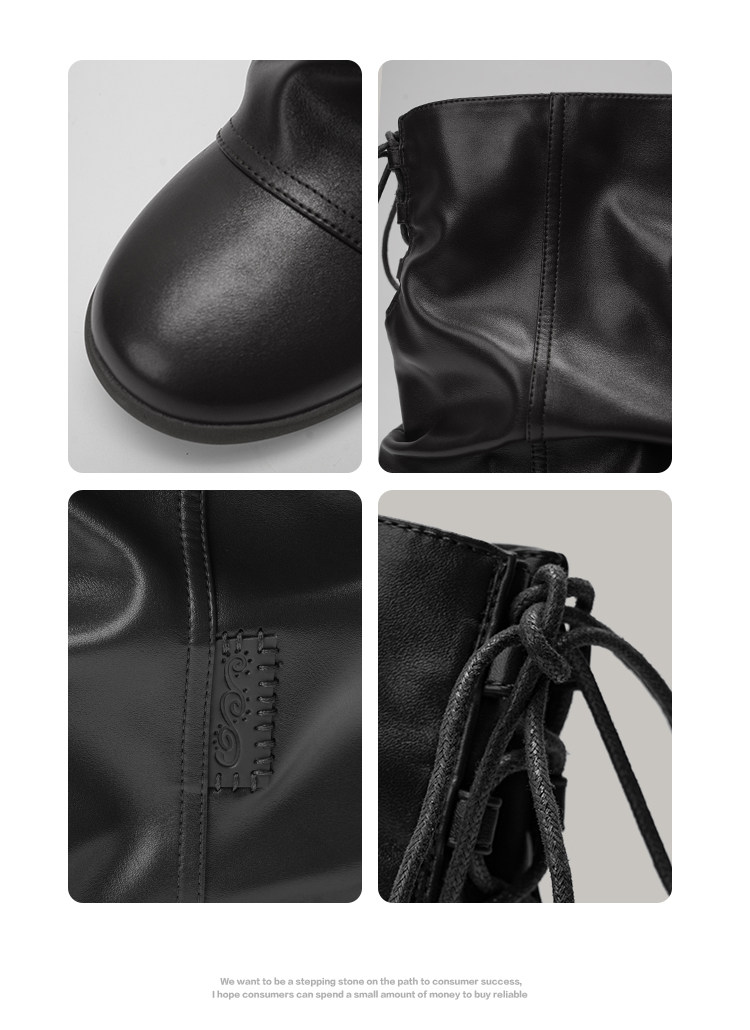 Mule Donkey Suede Drawstring Mid-Calf Boot