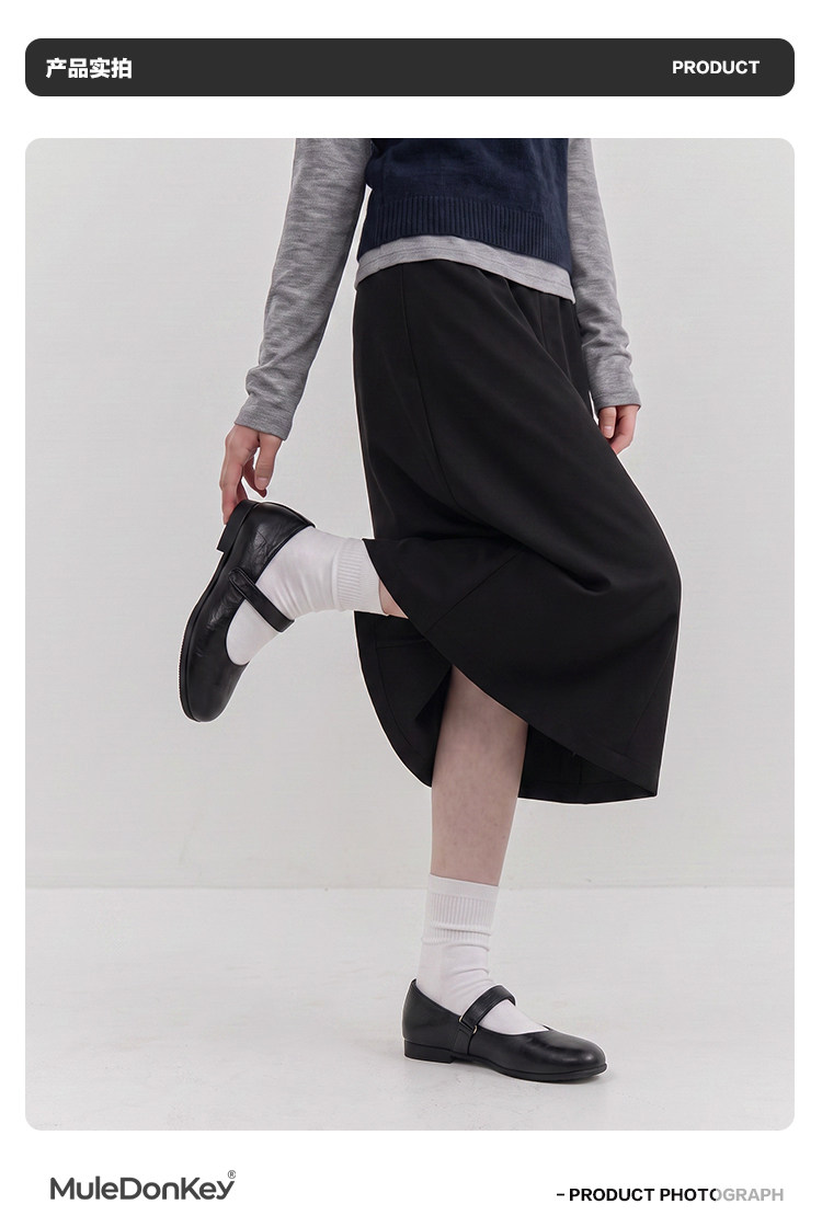 Mule Donkey Round-Toe Ruched Ballet Mary Jane
