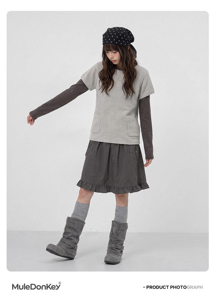 Mule Donkey Suede Buckle Strap Slouch Boot
