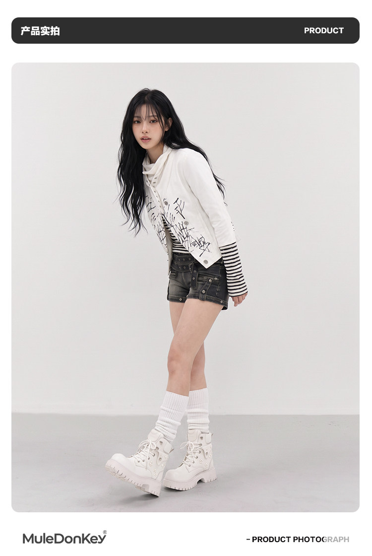 Mule Donkey Lace-Up Platform Martin Boot