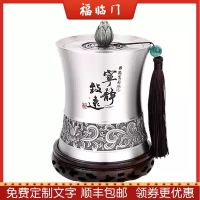 Moisture-proof sealed pure tin tea cans large household tin cans high-grade boutique tea cans custom logo light luxury empty cans