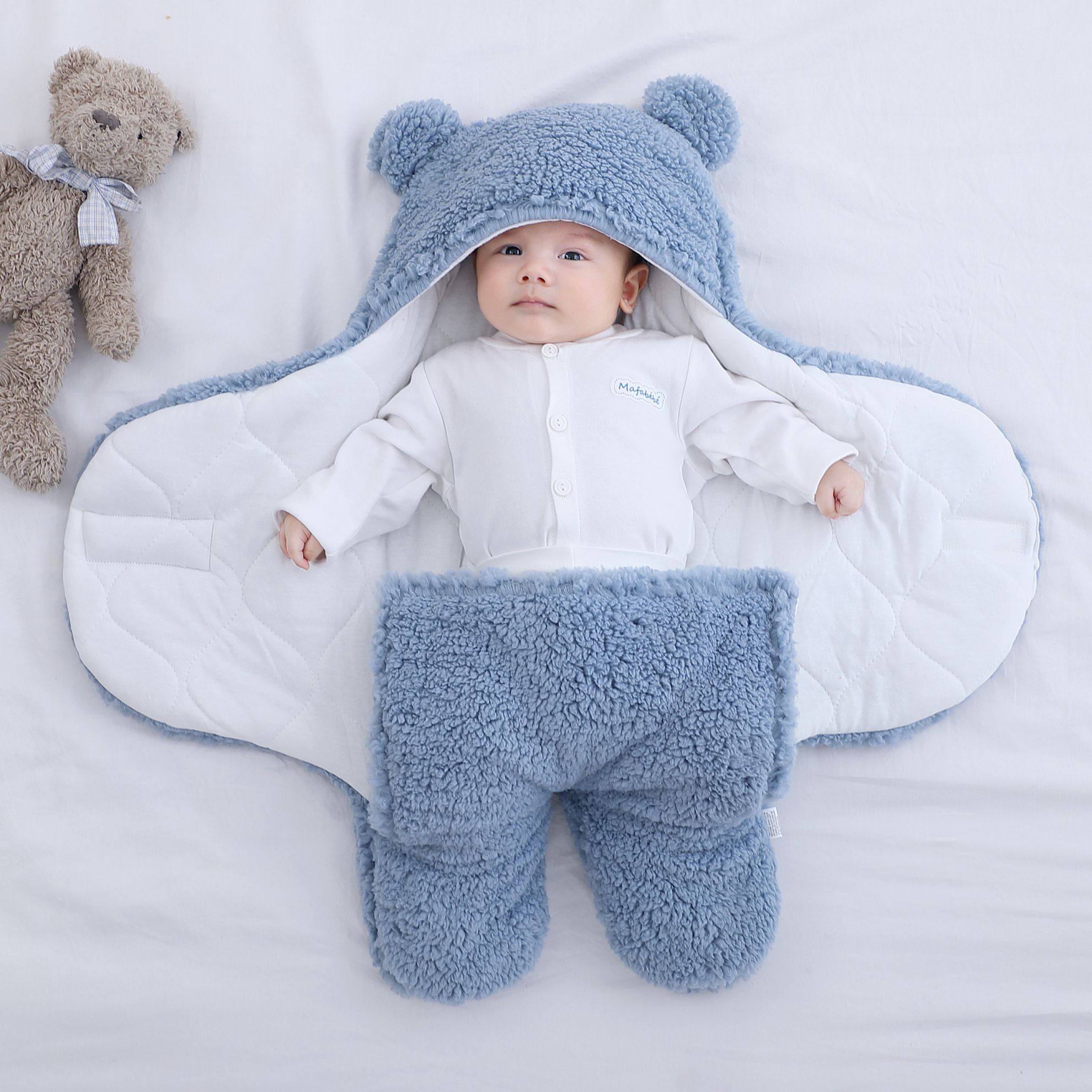 Baby cuddled by spring autumn winter thickened pure cotton anti-throng sleeping bag newborn baby newborn baby house bag quilts cotton