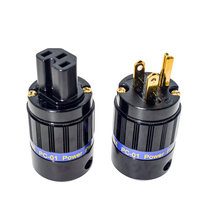 Swedish Serost PC-01 brass gold-plated Rhodium fever audio CD power amplifier American standard power plug plug plug tail