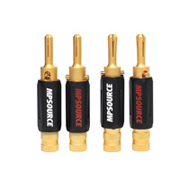 Taiwan MPS original MPSOURCE copper plated 10u gold speaker horn Banana plug Black Wolf