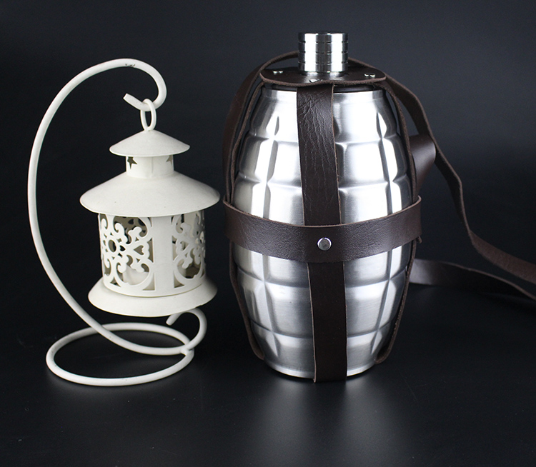 Làm dày 304 bình bằng thép không gỉ sáng tạo mỏ hông bình 3 kg với chai rượu cầm tay ly rượu pha lê