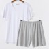 Summer mens Mordale chất béo cộng với kích thước 260 pound pajama quần short ngắn tay phù hợp với nhà mỏng Hàn Quốc phiên bản. 