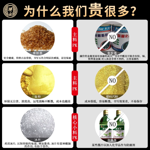 Кисть для письма, практика, золотые водонепроницаемые быстросохнущие чернила, 99 грамм, официальный флагманский магазин, золото и серебро