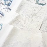 一得阁 Картина Гонгби Бейсин Драфт Новички бедные цветочные птицы лотос пионы могут прямо окрасить с шагами китайского учебника по живописи ноль взрослой студент -линия приготовленная бумага для написания бумаги щетки