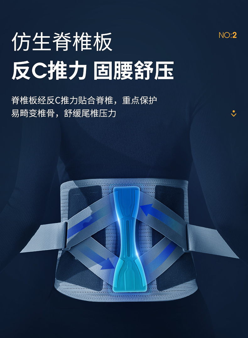 木顿 8项牵引支撑 医用级护腰带 3组支撑和护腰可替换 图12