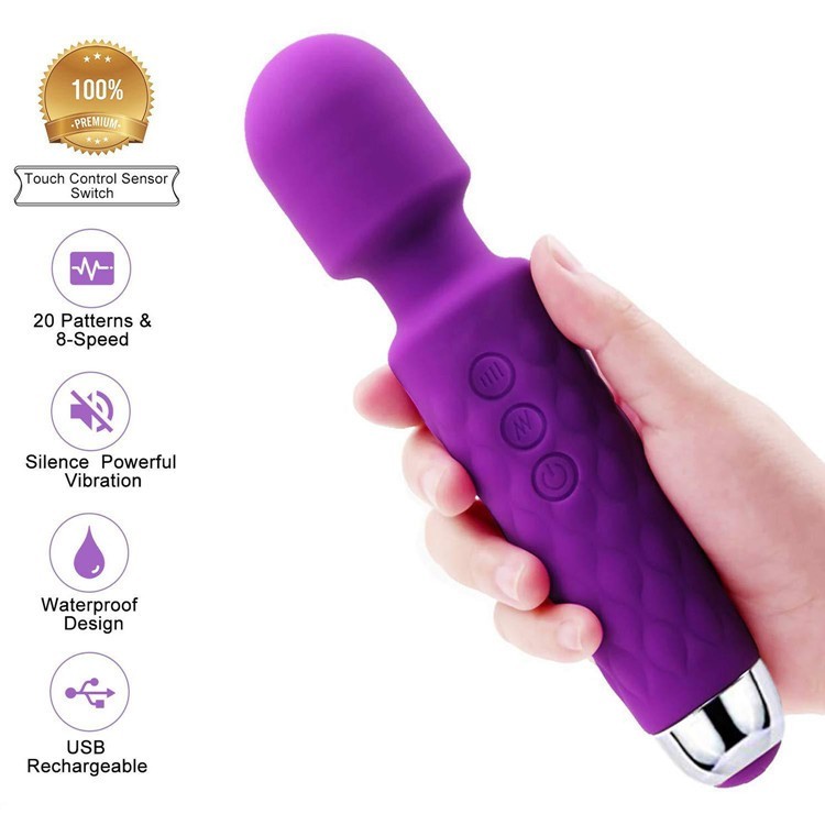 Japan Electric Massage Instruments Mute Therapeutic Hammer Handheld Shock Vibration Silicone Lady Decompression Small Massage Stick