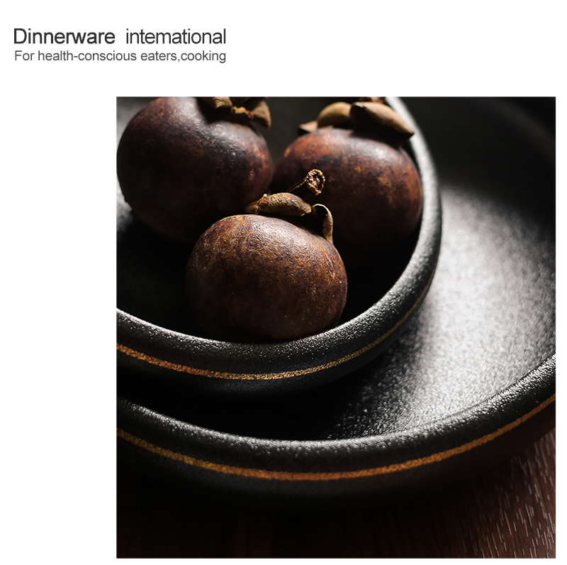 Tao soft European paint rice bowls old eat bowl dish plate deep Japanese plate fantastic soup disk plate
