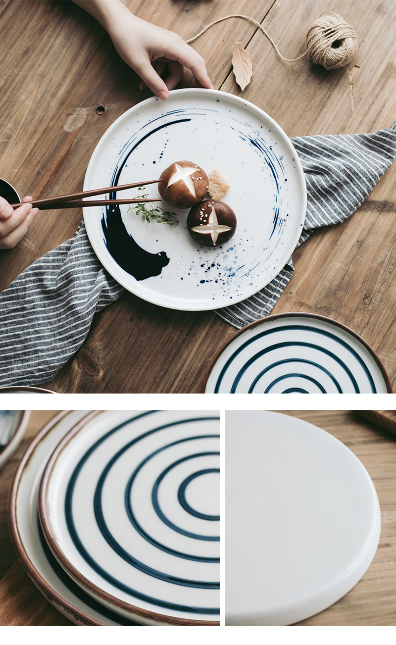 Tao soft northern wind hand - made ceramic disc dinner plate home plate creative breakfast tray was dessert plate steak dishes