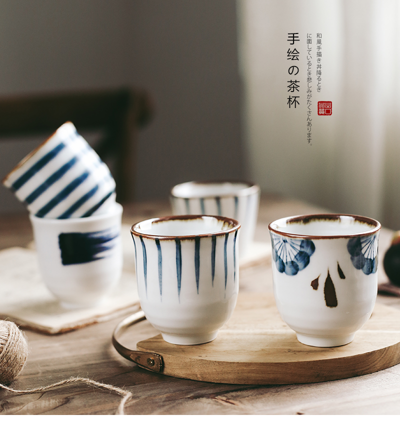 Tao soft vintage single Japanese hand - made ceramic cups tea cup of creative household contracted tea cups, sample tea cup