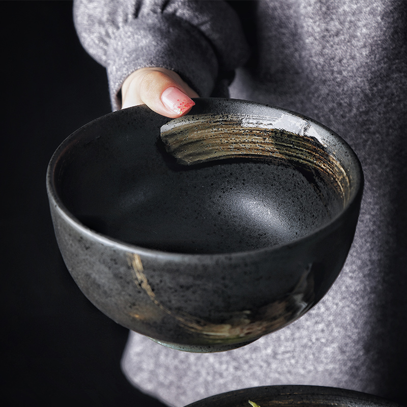 Tao soft Japanese creative household tableware rice bowls rainbow such use large ceramic bowl of soup bowl ceramic household food bowl of move