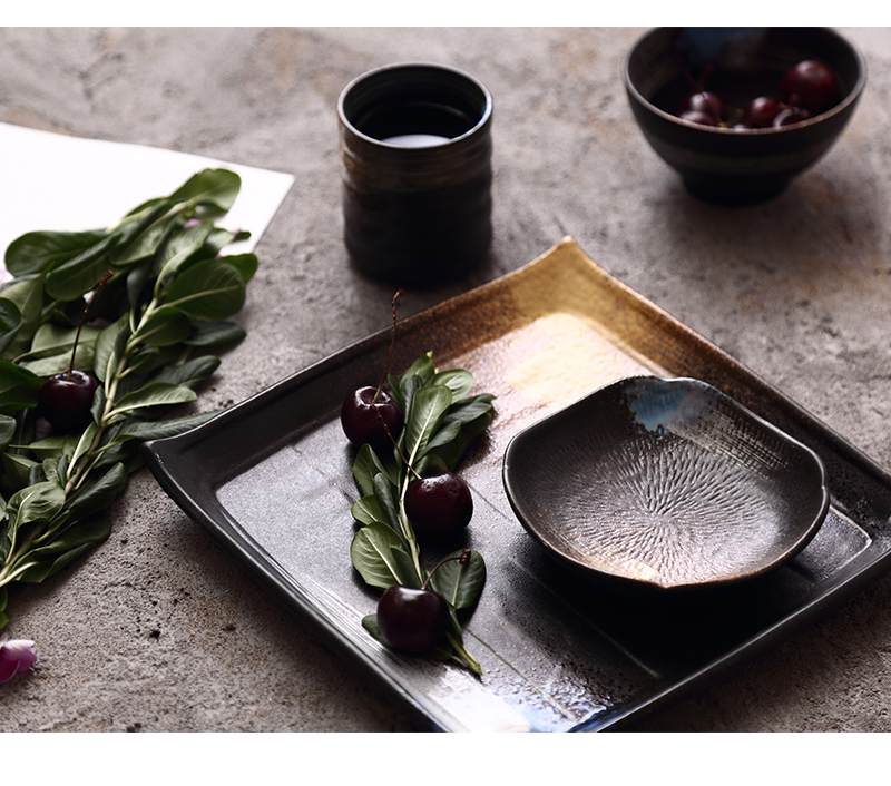 Tao soft free collocation with Japanese creative move under the glaze up ceramic pottery dishes utensils cup dish spoons