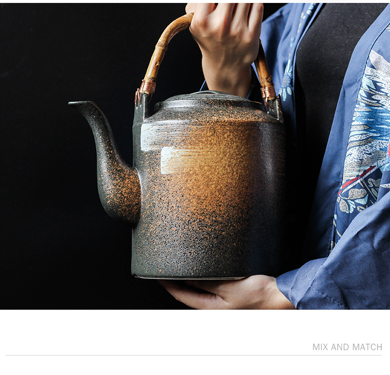Tao soft high - capacity Japanese teapot ceramic teapot restoring ancient ways the hotel restaurant teapot Chinese large - sized girder pot
