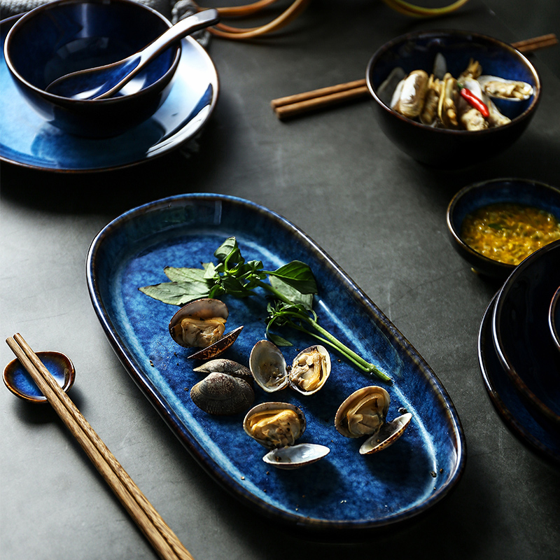 Tao soft many European tableware suit ceramic bowl plates home cooking bowl of soup bowl bowl creative fish dish plate