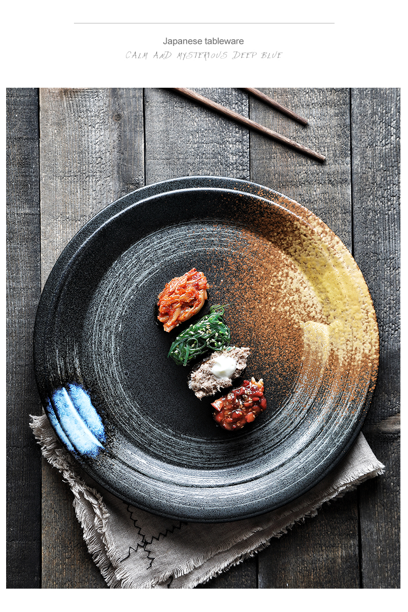 Tao soft creative restaurant with pepper fish head big barbecue ceramic plate king fruit bowl dumpling dish plate
