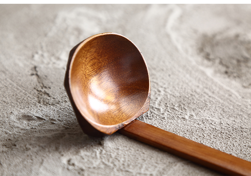 Tao soft Japanese checking wooden colander titanium run dipping wooden surface spoon ladle pot colander restaurant