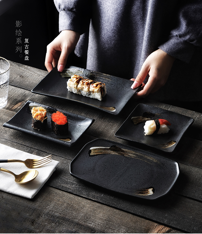 Ceramic pottery soft snacks Japanese sushi plate plate plate all the home side dish dish dish sashimi dish restaurant