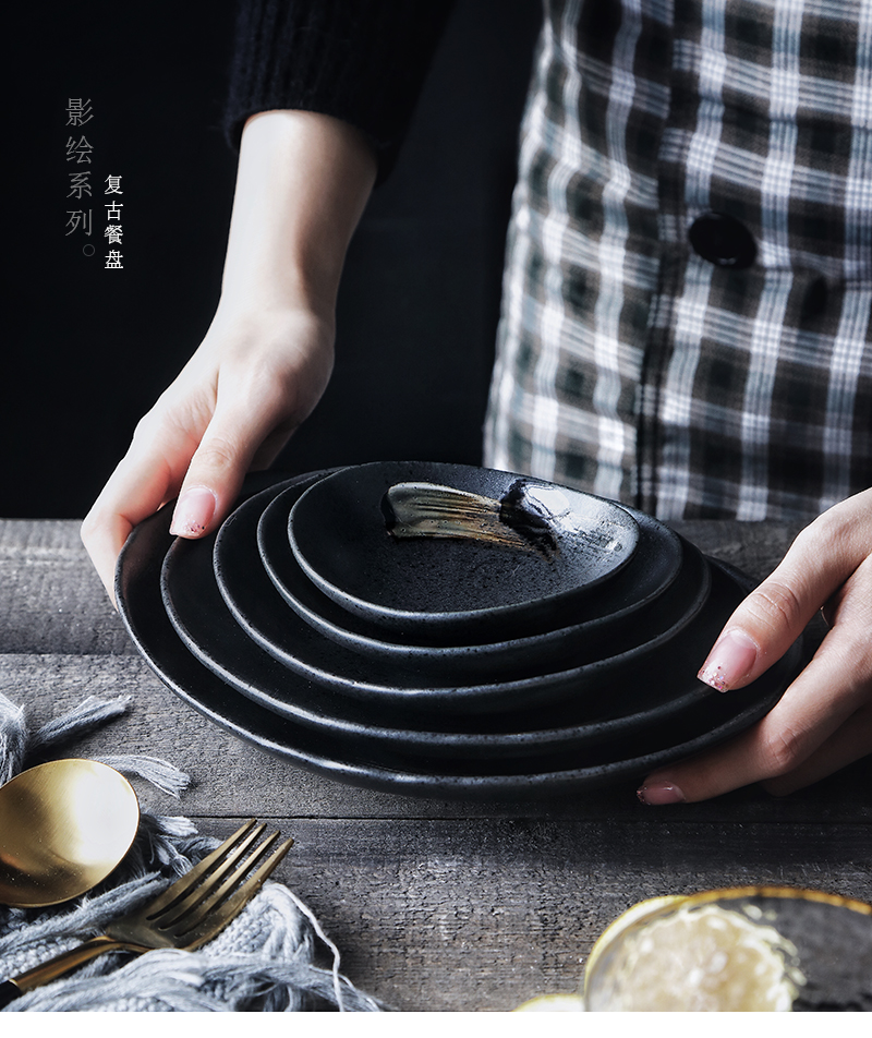 Tao soft cafeteria Japanese - style tableware fish dish of ceramic plate size plate household fruit bowl dessert dish plate