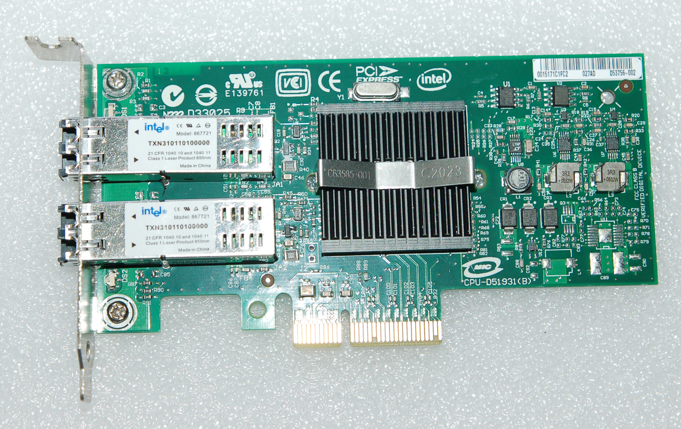 INTEL POR 1000 EXPI9402PFBLK DUAL PORT FIBER MULTIMODE NETWORK CARD