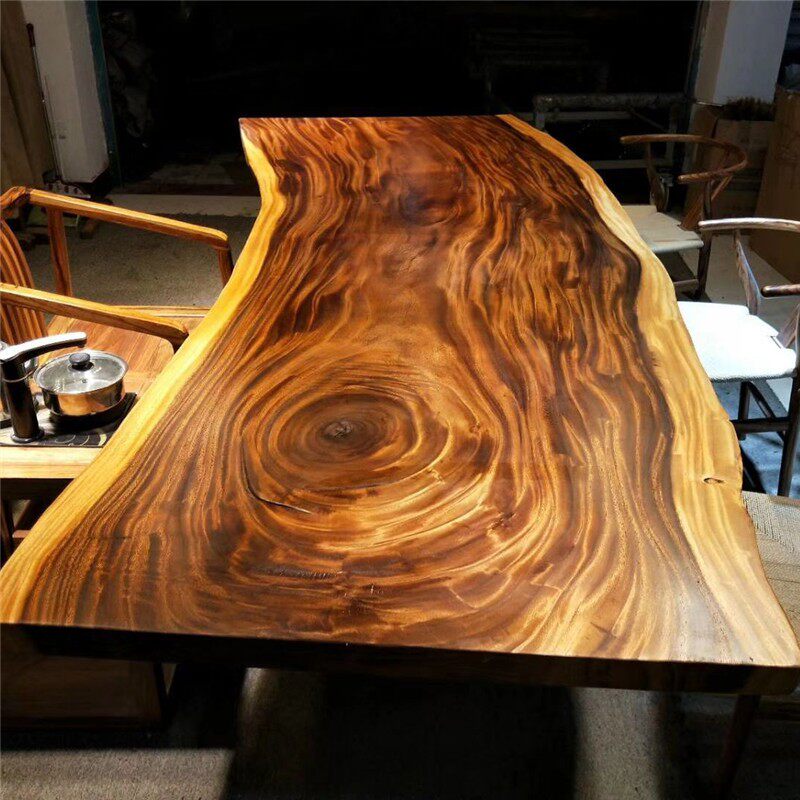 Size: 292 * 111 5 * 5 5 huaches wood tea table dining table minimalist modern retro table Calligraphy Casual Table