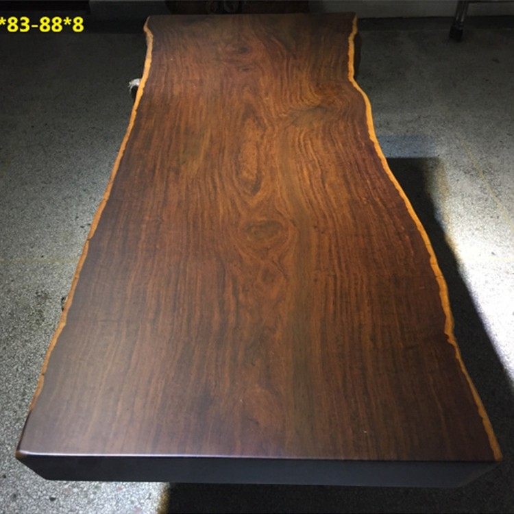 Size: 208-83-8 black sandalwood large board solid wood tea table painting case table leather ash wood windmill wood