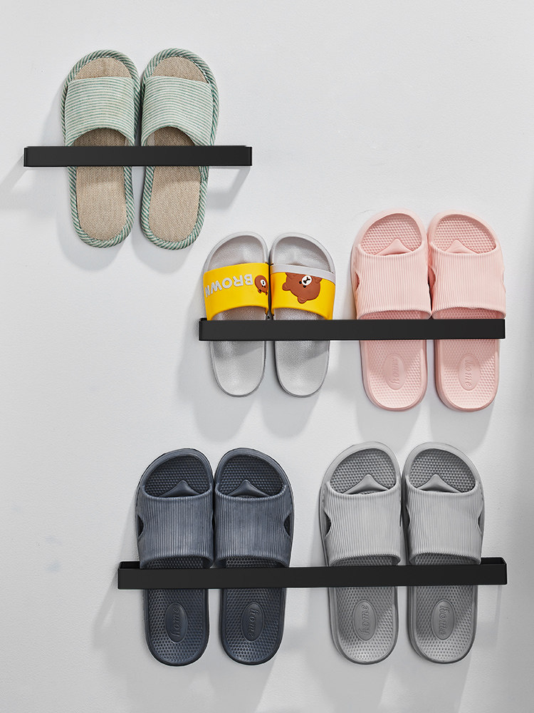 Slipper shoe rack Door-to-door hanging nail-free hanging wall hanging space-saving storage wall hanging rack Net red hanging rack