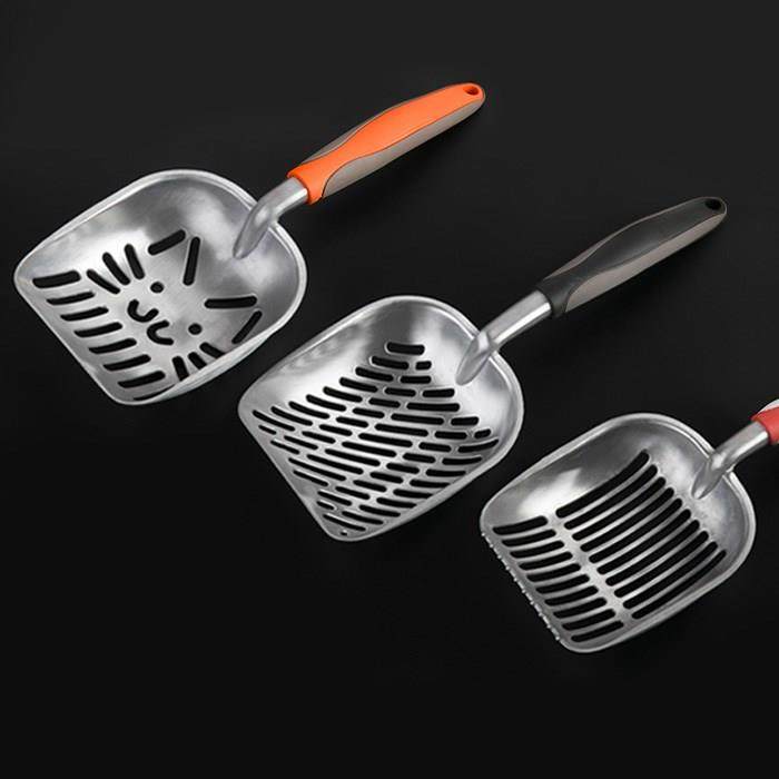 Cat sand shovel fine hole metal large bean curd sand bentonite stainless steel small hole long handle cat sand shovel cat feces shovel