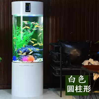 Aquarium hydroponic bottom cabinet semi-circular turtle raising tank water flow ornaments water and land water tank large household
