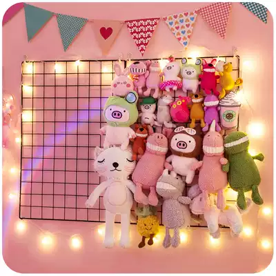 Hanging doll storage artifact hanging wall wall decoration doll shelf bedroom storage layer frame wall Net display