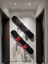 Snowboard frame wall skateboard frame wall hanging storage rack veneer wall rack snowboard hanger upper wall hanging shelf