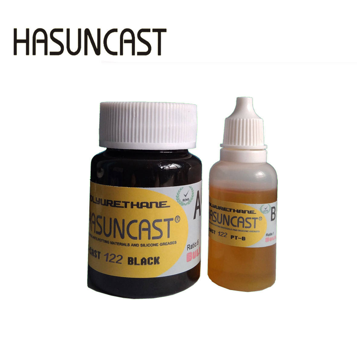 Hasuncast 122 black heat curing resin potting glue high temperature waterproof insulation circuit board packaging glue